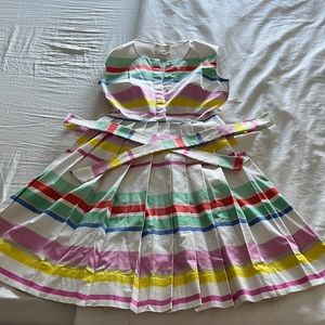 Kate Spade Multi Cape Stripe shirt dress size 6
